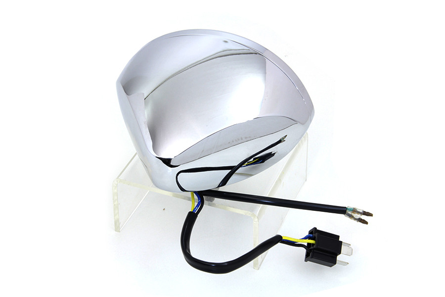 Wyatt Gatling #83090 - Chrome Oval Style Headlamp