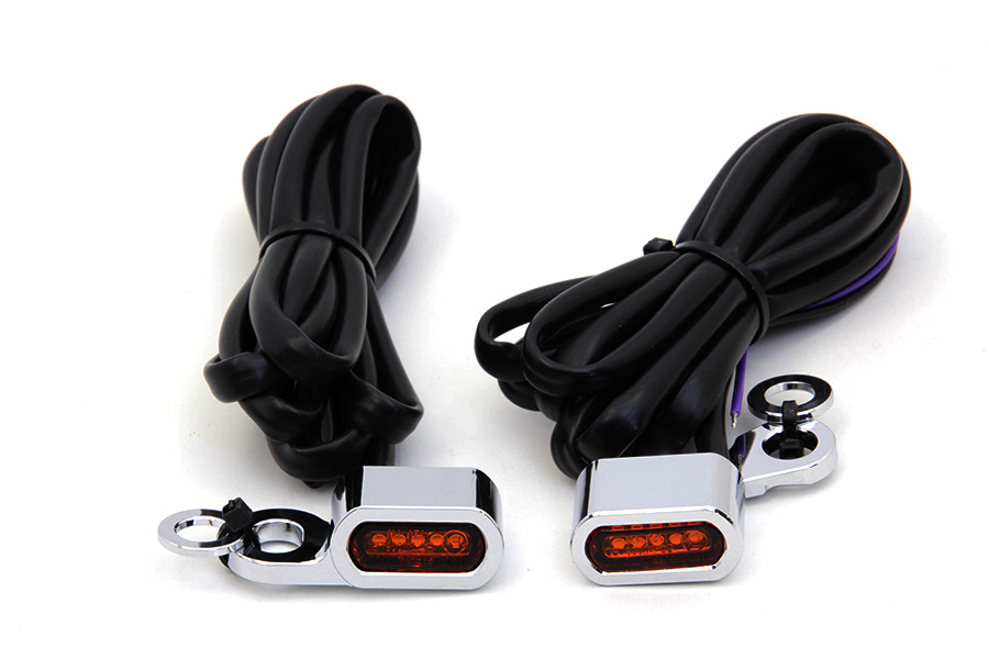 Wyatt Gatling #L22-0230CAE - Chrome LED Turn Signal Set