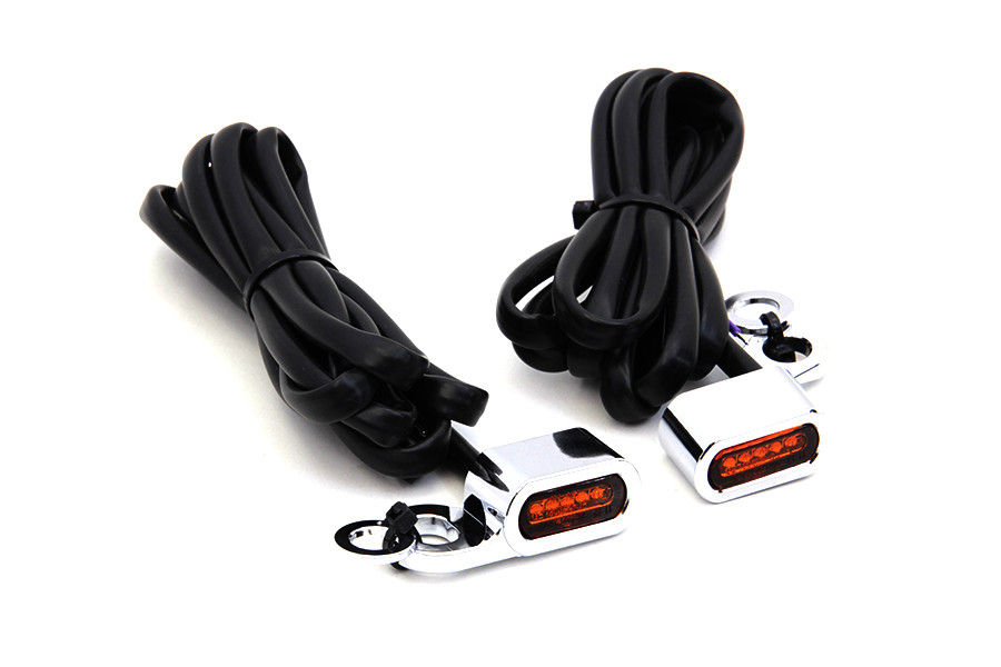Wyatt Gatling #L22-0230CAE - Chrome LED Turn Signal Set