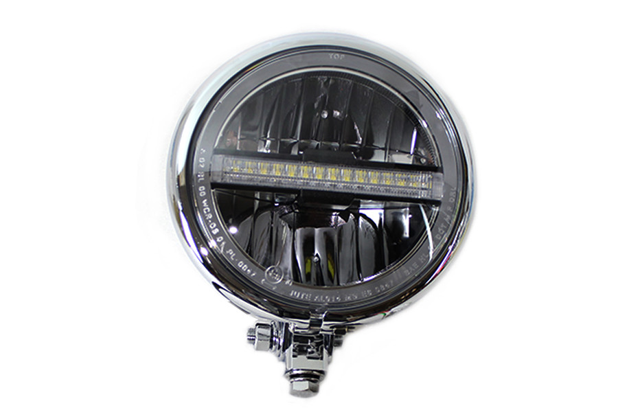 Wyatt Gatling #L20-6144Q - 5-3/4 inch Bates Style LED Headlamp Chrome