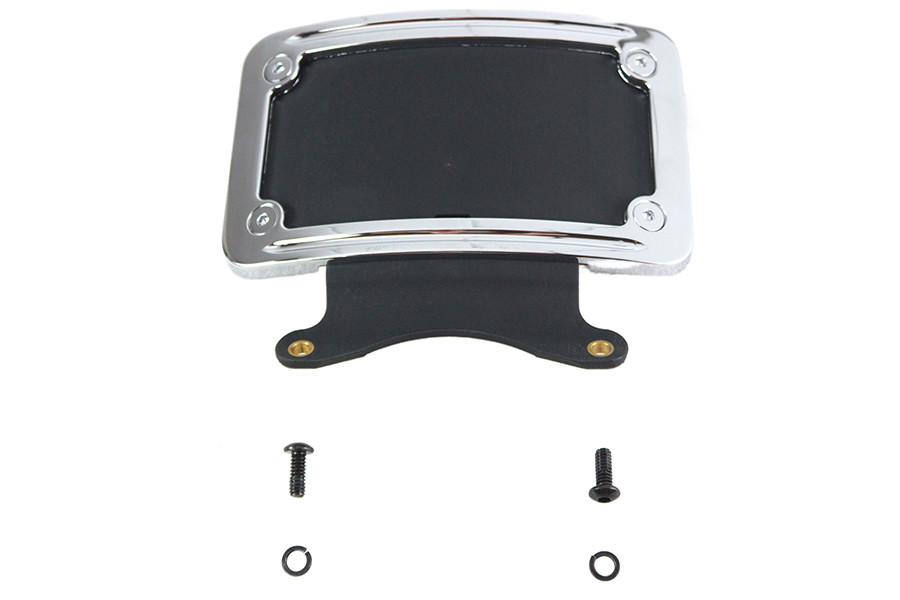 V-Twin #78661 - Chrome Curved License Plate Frame