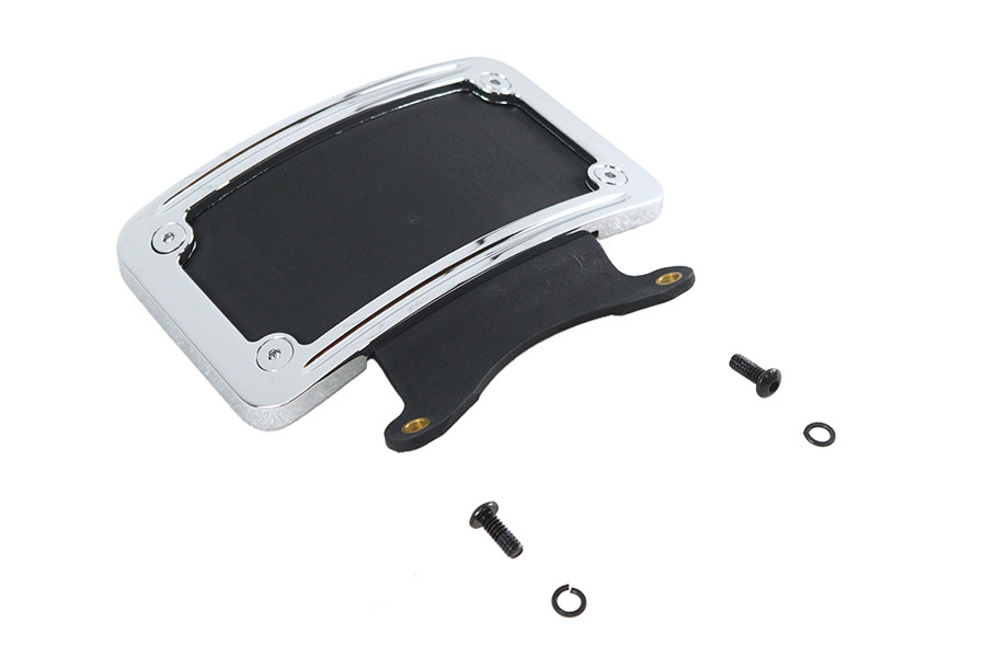 V-Twin #78661 - Chrome Curved License Plate Frame