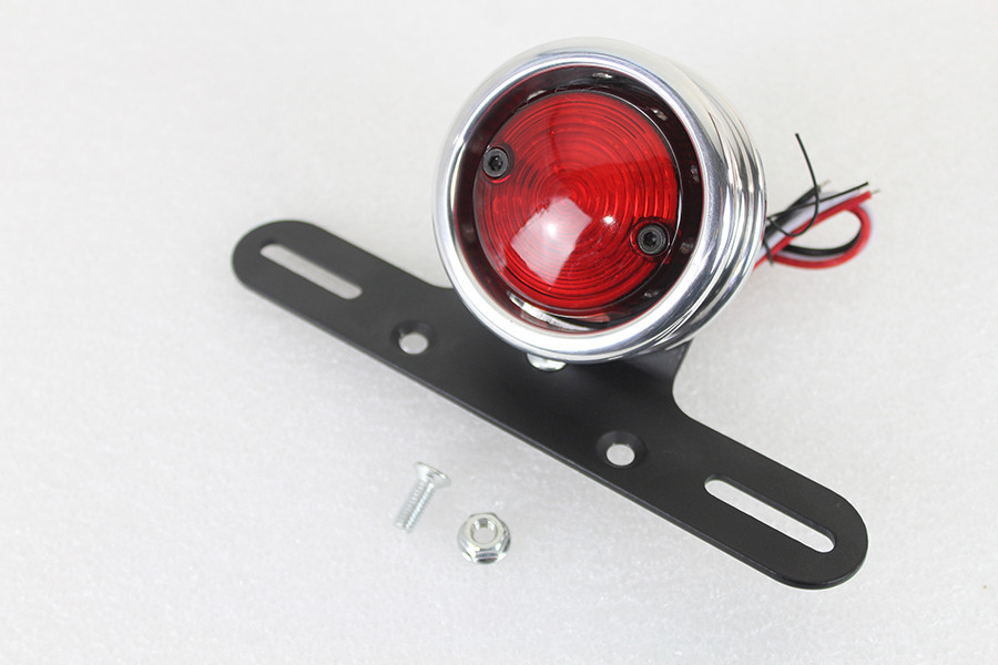 Wyatt Gatling #L24-6648C - LED 2 inch Round Tail Lamp Assembly Chrome