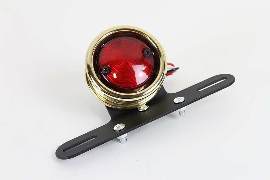 Wyatt Gatling #L24-6648BR - LED Round Tail Lamp Assembly Brass