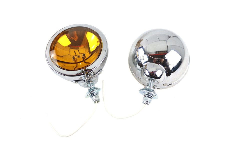 V-Twin - 12 Volt Amber Spotlamp Set
