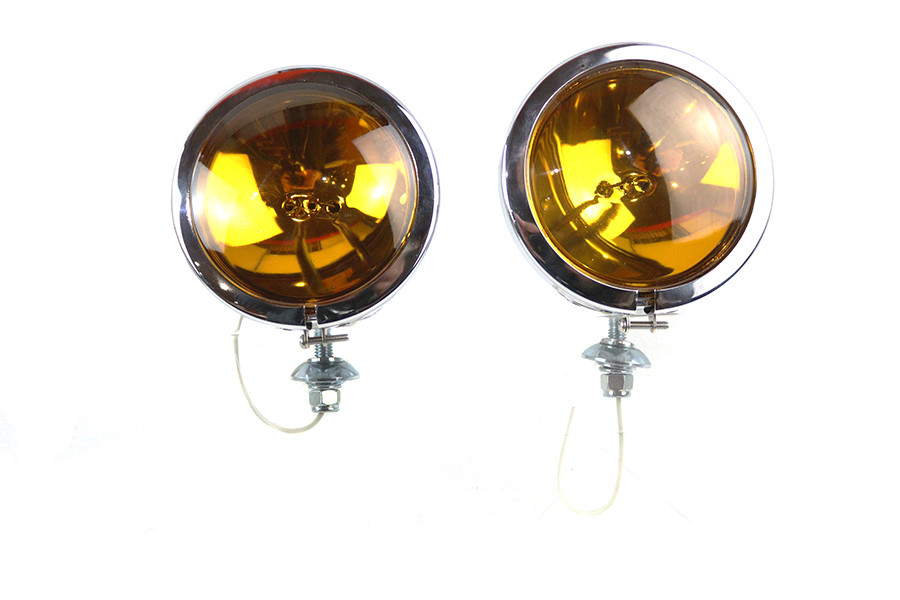 V-Twin - 12 Volt Amber Spotlamp Set