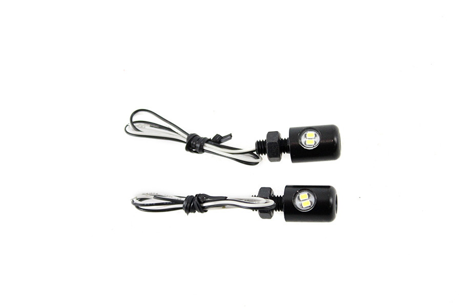 V-Twin #75840B - Black Hagler License Plate Bolt Set with LED