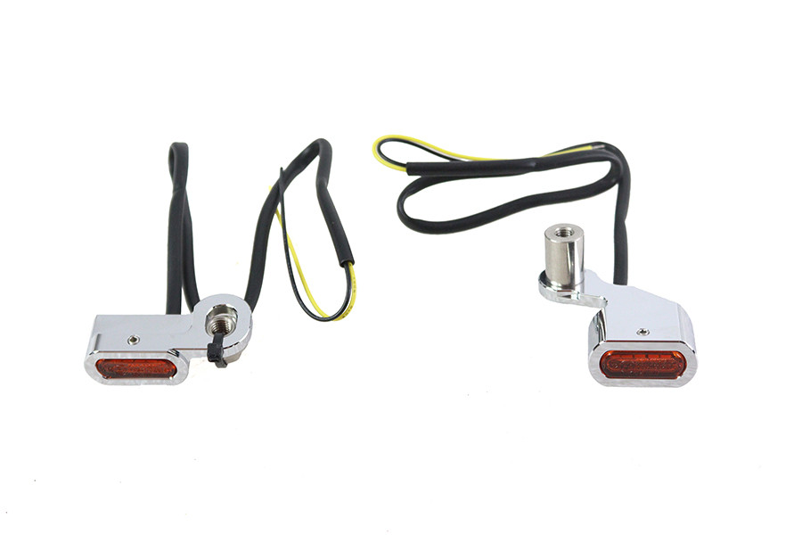 V-Twin #78415A - Chrome LED Turn Signal Set