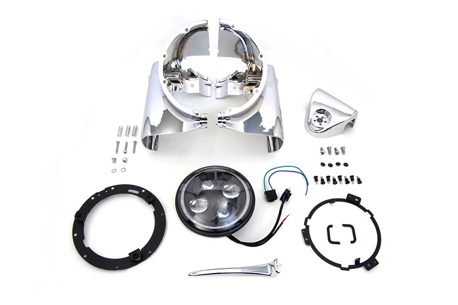 V-Twin - Headlamp Cowl Assembly Chrome