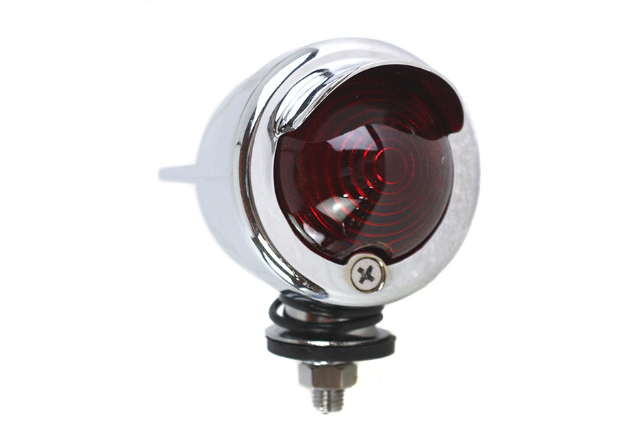 V-Twin #70438A - Bomber Marker Lamp Red 3 Fin Design