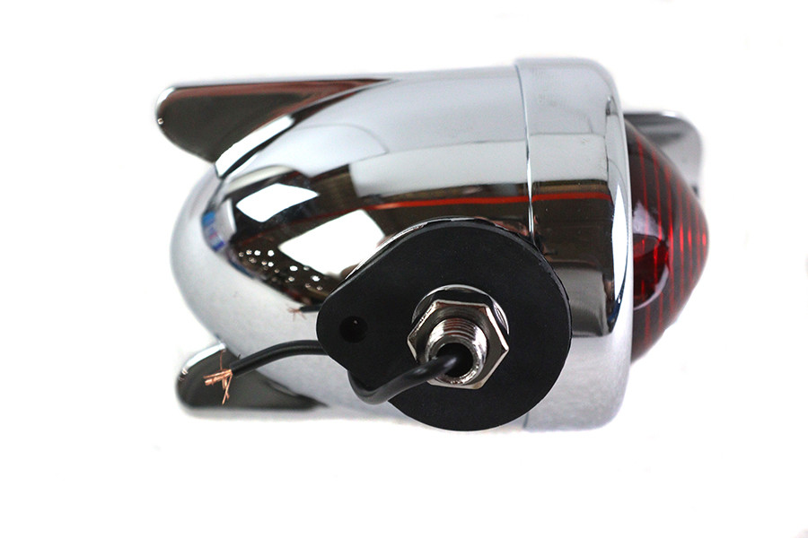 V-Twin #70438A - Bomber Marker Lamp Red 3 Fin Design