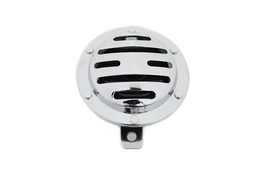 V-Twin #72821 - Slotted Style 12 Volt Horn Chrome
