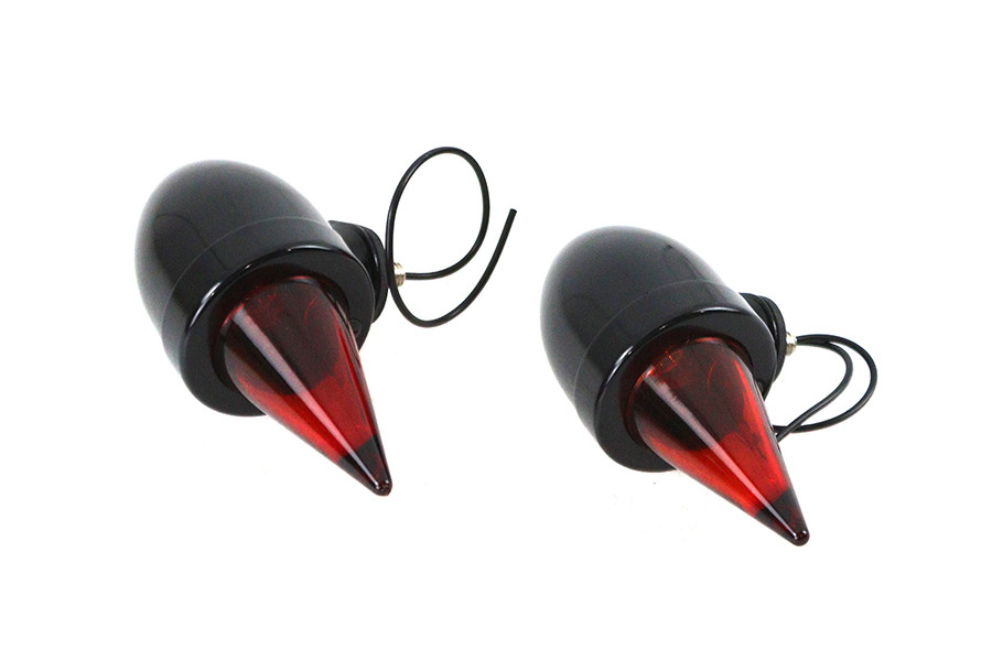 V-Twin - Torpedo Bullet Lamp Set Black