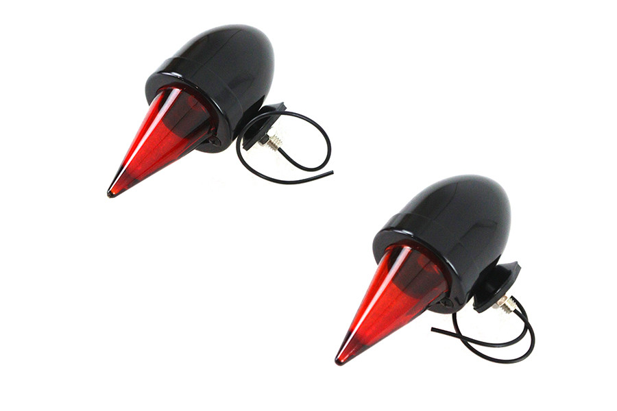 V-Twin - Torpedo Bullet Lamp Set Black