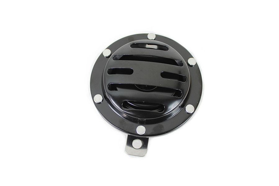 V-Twin #72821B - Slotted Style 12 Volt Horn Black