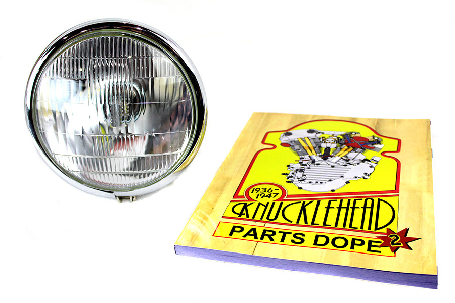 V-Twin - 6 Volt LED Spring Fork Headlamp Black