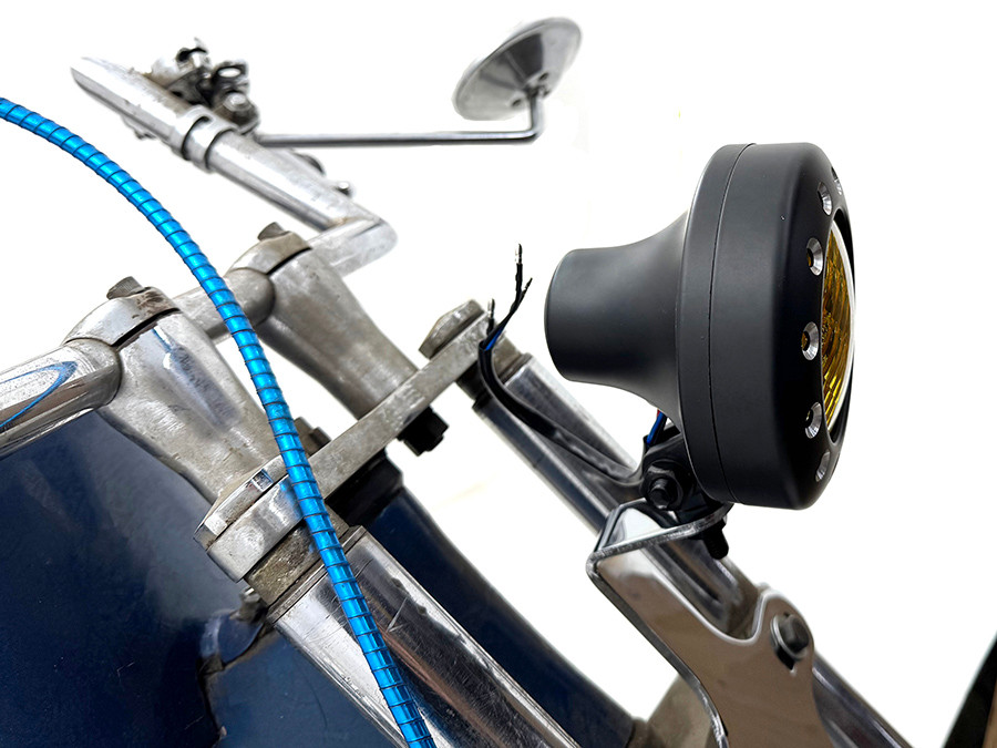 V-Twin #78882B - 4 inch Retro Headlamp Black