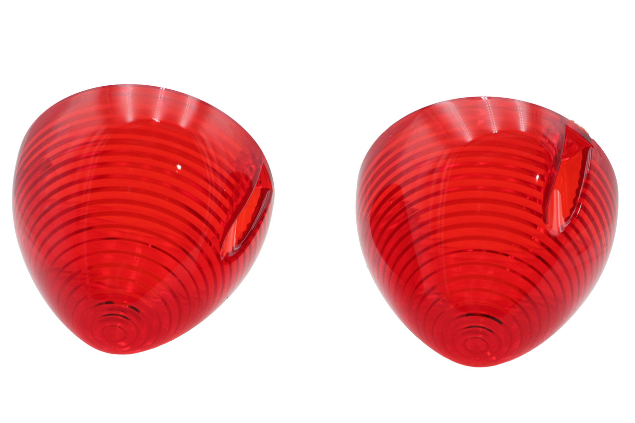V-Twin #78952R - Bullistic Turn Signal Lenses Red