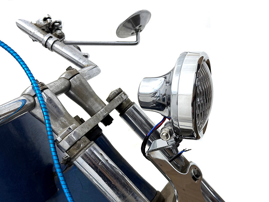 V-Twin #78882AP - 4 inch Retro Headlamp Polished