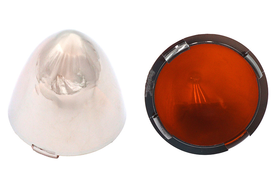V-Twin #78953AC - Bullistic Turn Signal Lenses Amber