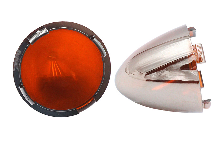 V-Twin #78953AC - Bullistic Turn Signal Lenses Amber