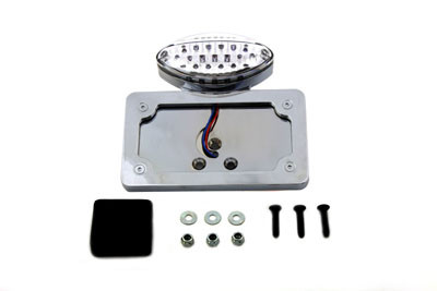 Wyatt Gatling #76830 - Chrome Billet Fender Mount LED Tail Lamp with Clear Lens