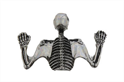 Wyatt Gatling #O91-6305-7 - 7 inch Headlamp Visor Ornament Skull Type Chrome
