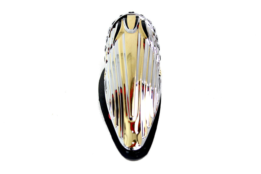 V-Twin #78658G - Indian Face Front Fender Lamp Gold and Chrome
