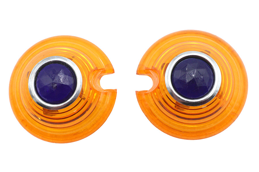Wyatt Gatling - Marker Lamp Lens Amber with Blue Dot Bullet Style