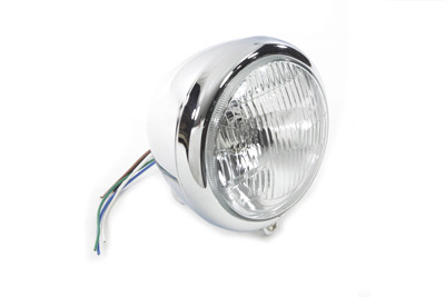 Wyatt Gatling #20-0334E - 5-3/4 inch Round Headlamp Assembly Teardrop Style
