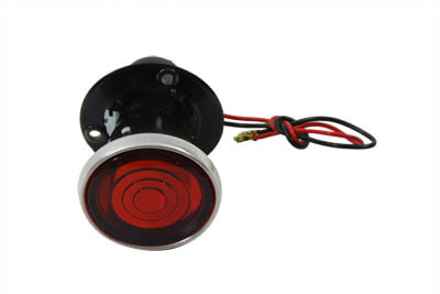 Wyatt Gatling #L24-65E9 - Replica P&H 2 inch Round Tail Lamp with Bulb Black