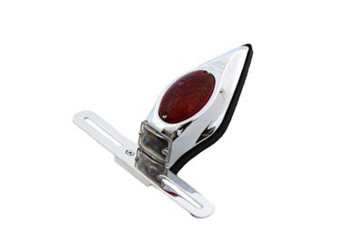 Wyatt Gatling #20-6580RLED - Chrome Teardrop LED Tail Lamp Assembly with Red Lens