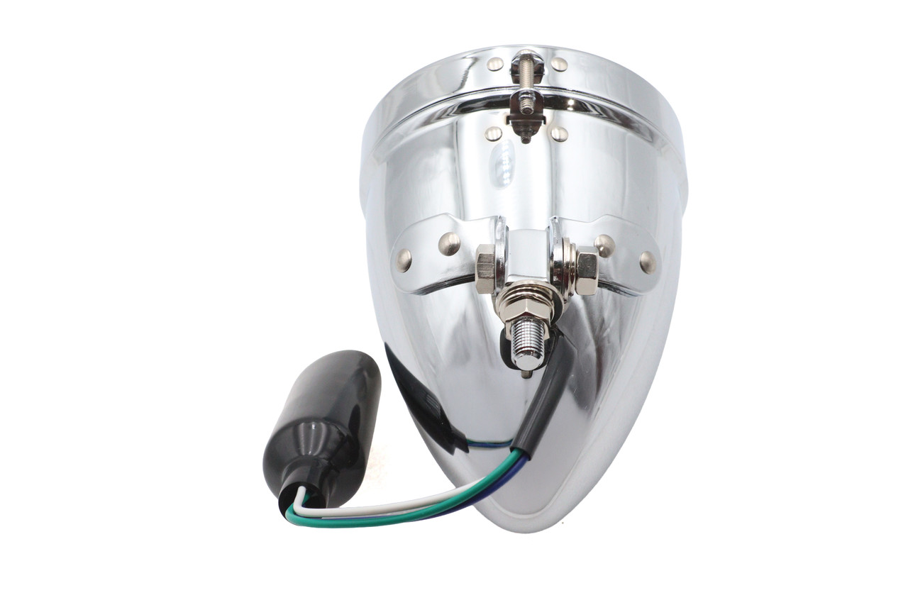 Wyatt Gatling #L20-6092 - 4-1/2 inch Bullet Headlamp Chrome