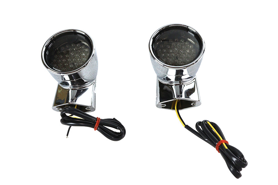 Wyatt Gatling #161855 - Chrome Revox Bullet LED Rear Turn Signal Set