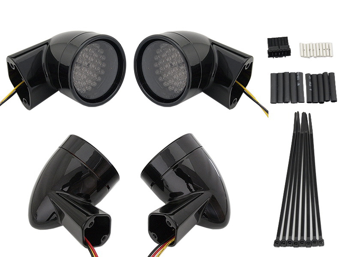 Wyatt Gatling #161845 - Black Revox Bullet LED Turn Signal Lamp Kit