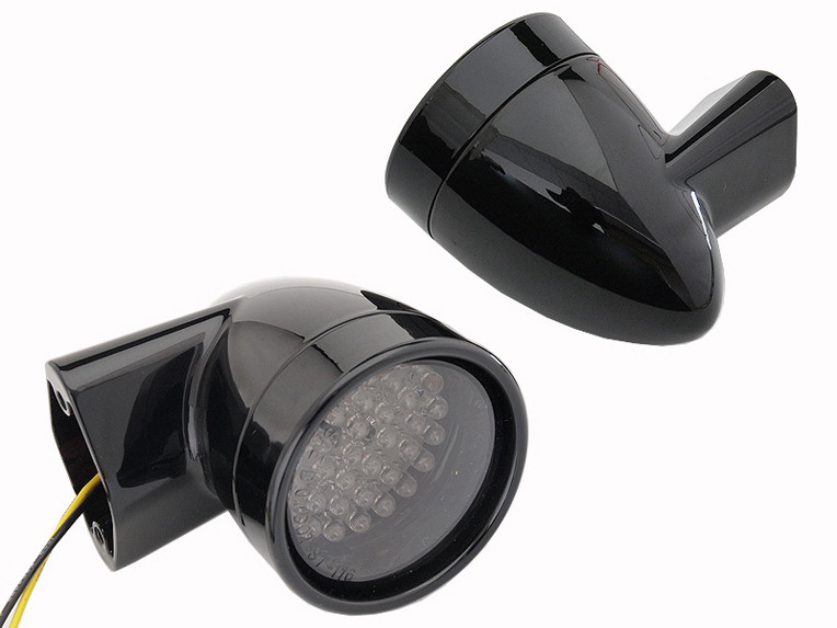 Wyatt Gatling #161845 - Black Revox Bullet LED Turn Signal Lamp Kit