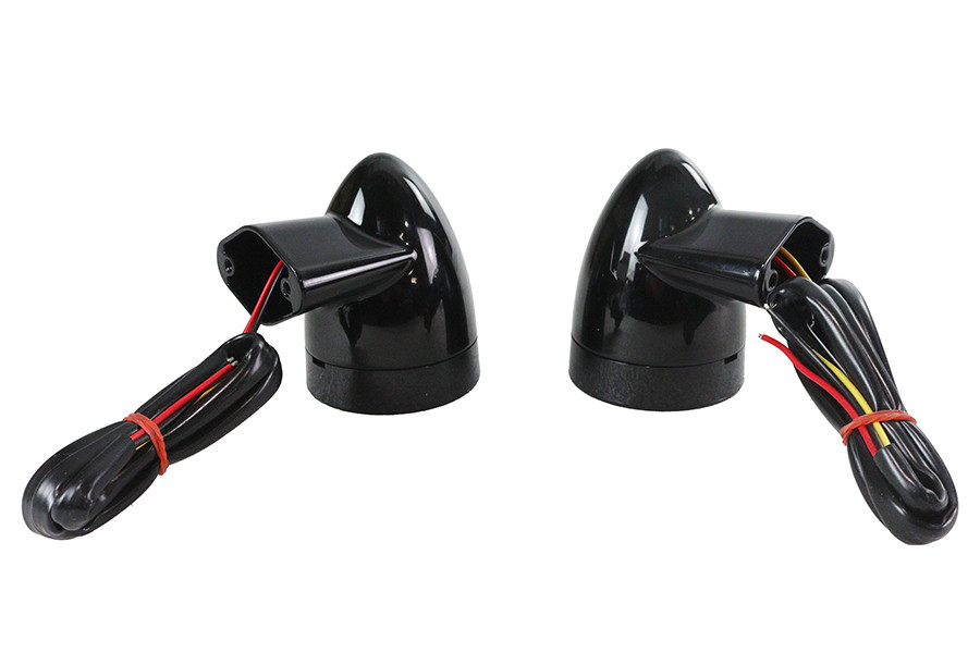 Wyatt Gatling #161856 - Black Revox Bullet LED Front Turn Signal Set