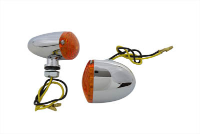 Wyatt Gatling #12-6056A - Mini Marker Lamp Set Cateye Style Amber Lens