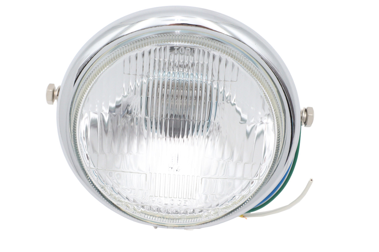 Ultima #8-196 - 5-3/4 inch Round Headlamp Chrome Side Mount