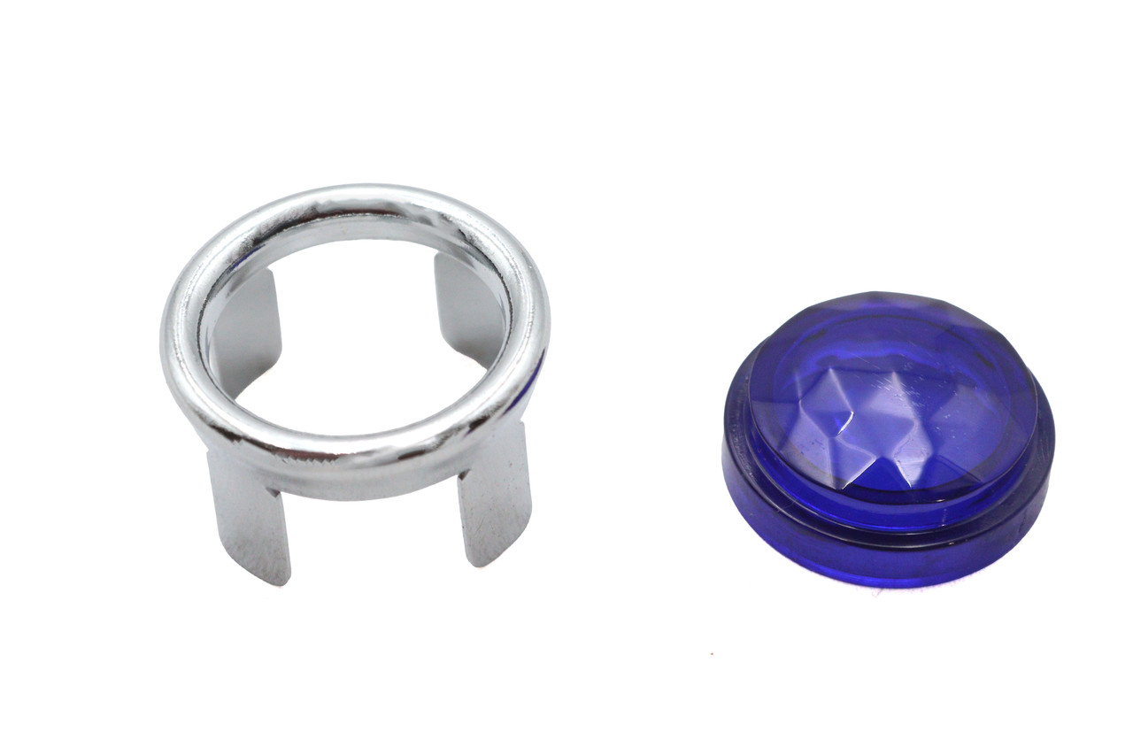 Ultima #86-72 - Blue Dot Lens with Chrome Ring