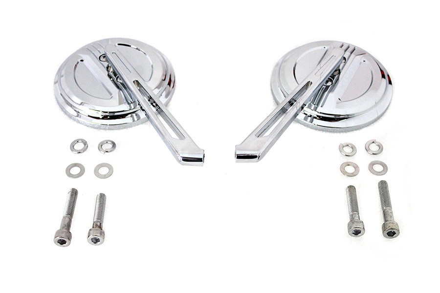 Wyatt Gatling #77959B4 - Air Flow Mirror Set with Straight Billet Stems