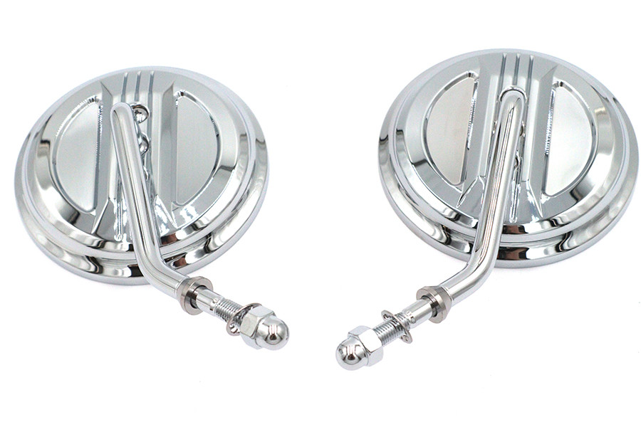 Wyatt Gatling #77961B4 - Air Flow Mirror Set with Steel Stems Chrome