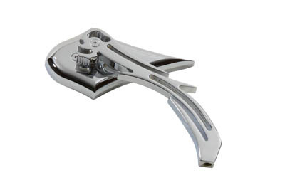 Wyatt Gatling #76306B3 - Chrome Spike Oval Mirror with Billet Skull Stem