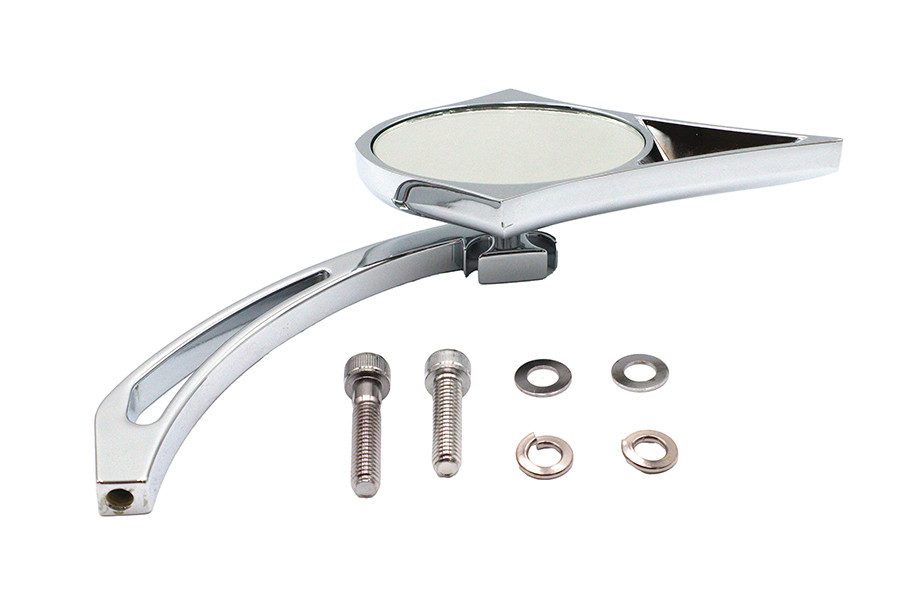 Wyatt Gatling - Chrome Spike Oval Mirror with Billet Cross Head Stem