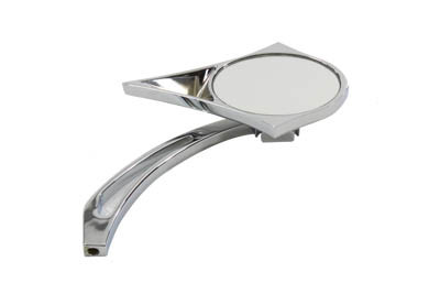 Wyatt Gatling - Chrome Spike Oval Mirror with Billet Cross Head Stem