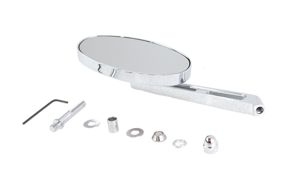 V-Twin #60-0036SSK - Cateye Mirror with Billet Girder Stem Chrome