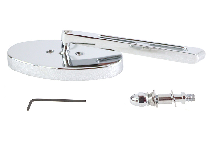V-Twin #60-0036SSK - Cateye Mirror with Billet Girder Stem Chrome