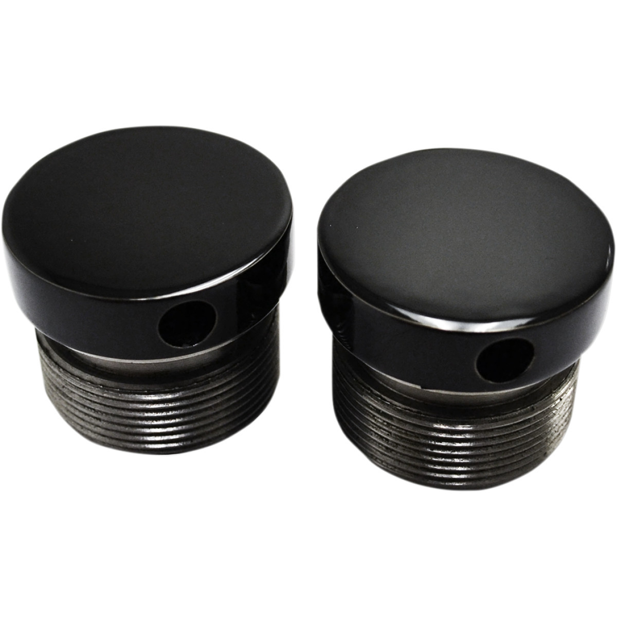 LA Choppers #LA-7504-39B - Flush-Mount Fork Cap - 39 mm - Gloss Black Powder Coat
