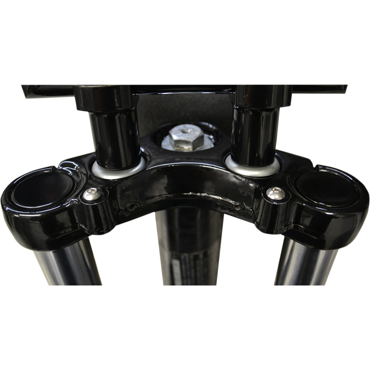 LA Choppers #LA-7504-39B - Flush-Mount Fork Cap - 39 mm - Gloss Black Powder Coat