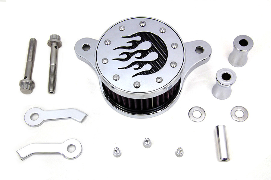 Wyatt Gatling #77419F - Wyatt Gatling Air Cleaner Kit Chrome